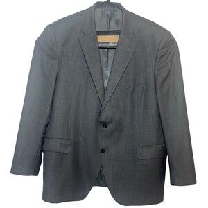 PETER MILLAR Size 48R Men's Blazer Dark Gray, 100% Wool Made Canada